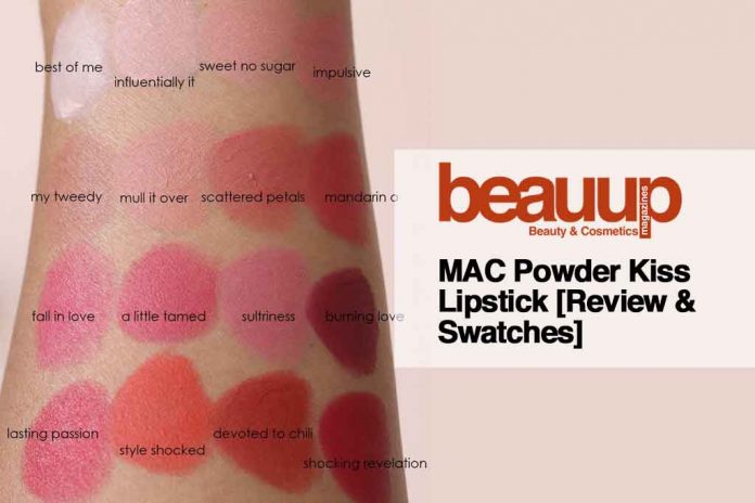 MAC Powder Kiss Lipstick [Review & Swatches] cover