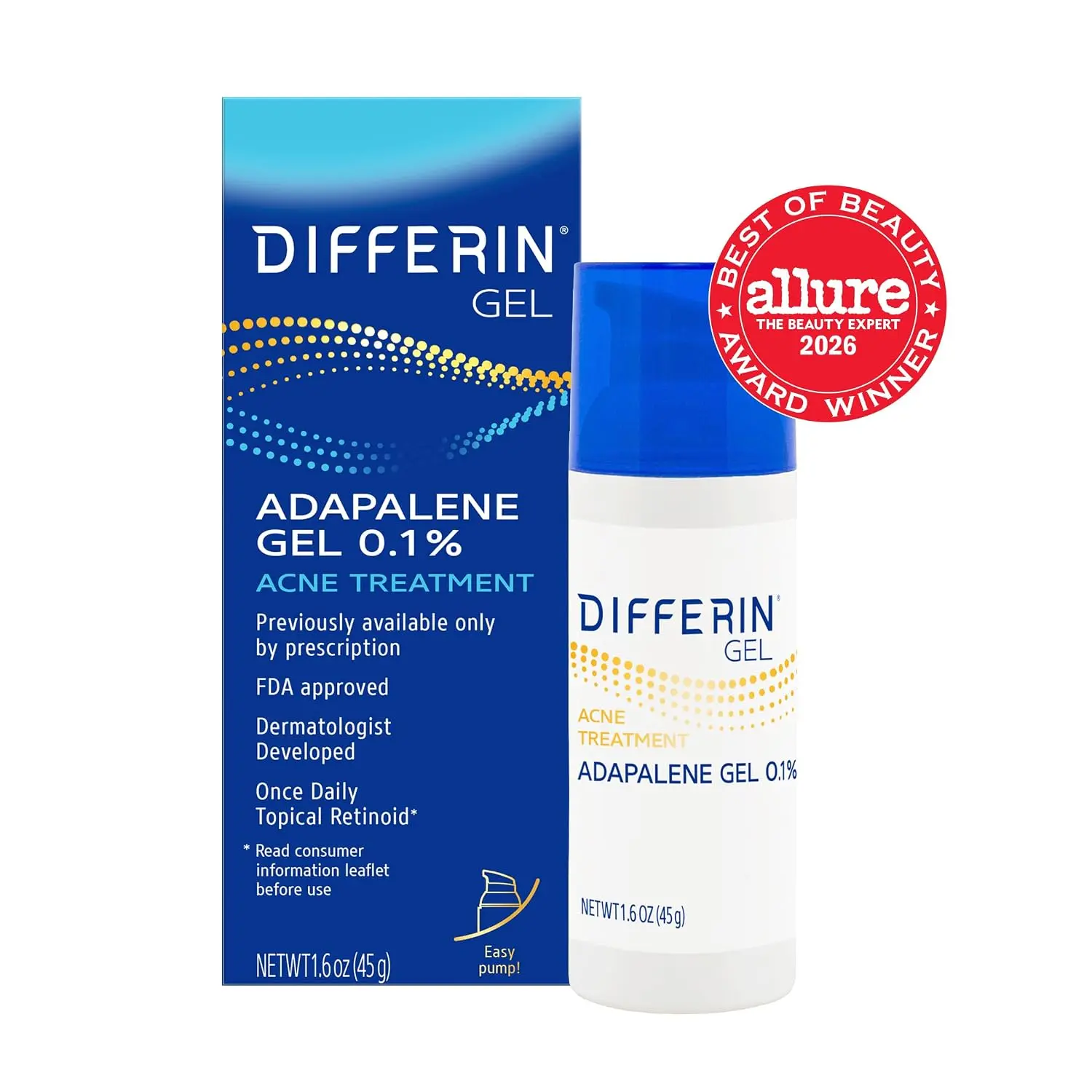 Differin Acne Retinoid Treatment Gel, 0.1% Adapalene