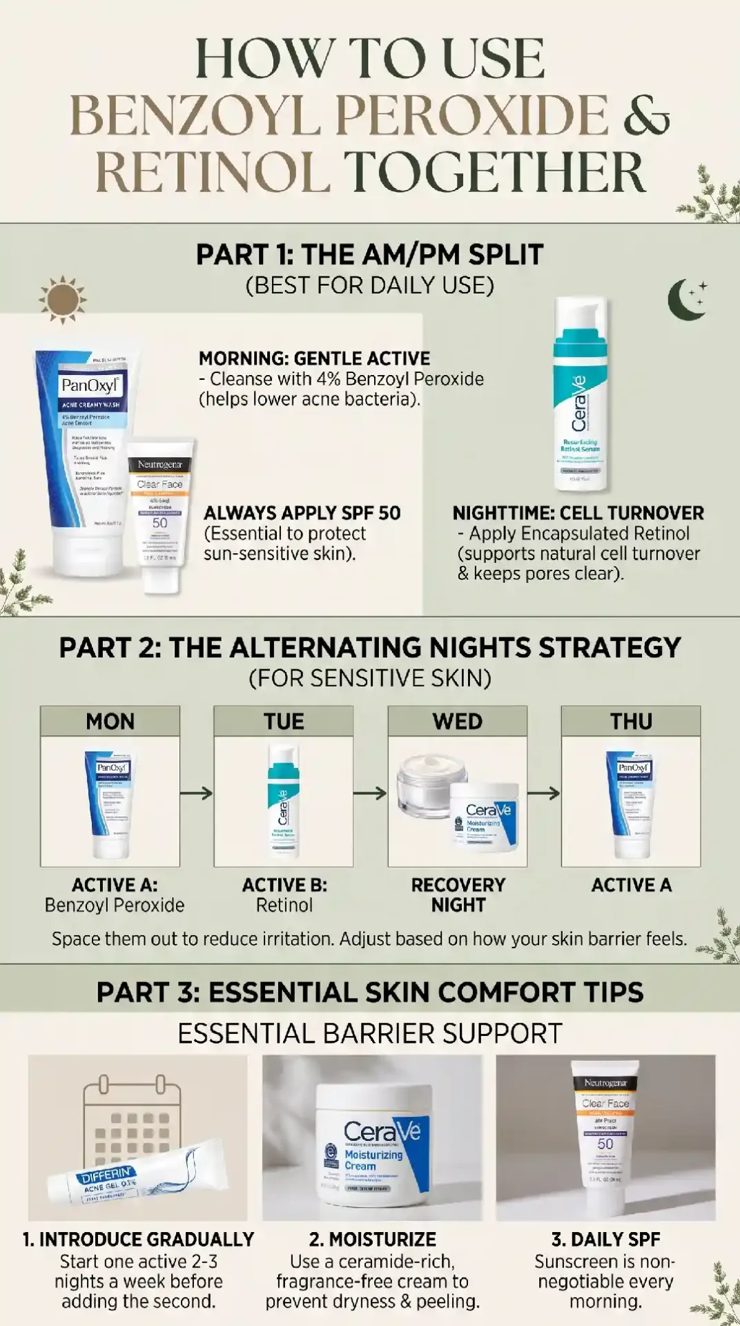 can you mix retinol with benzoyl peroxide